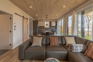 Televisión y chimenea 