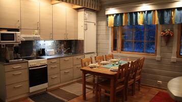 Fridge, microwave, dishwasher, toaster