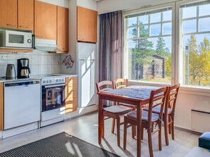 Fridge, microwave, dishwasher, toaster