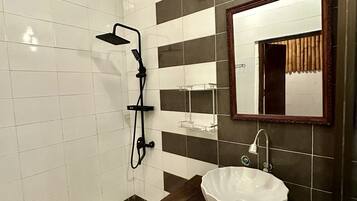 Double Room | Bathroom | Hair dryer, slippers