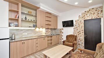 開放式客房 | 私人廚房 | 迷你雪櫃、電熱水壺、廚房用具/餐具/器皿、冰箱