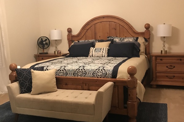 Master Bedroom with attached full private bathroom.