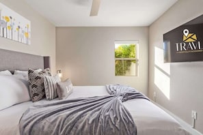4 bedrooms, iron/ironing board, travel crib, WiFi