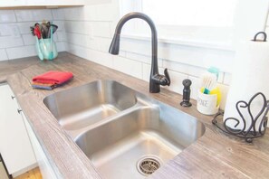 Fridge, microwave, oven, stovetop - Bluebird Bungalow- In Town- Pet Friendly- (Red Lodge)