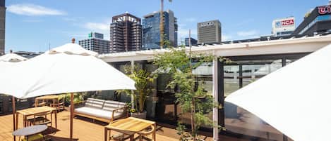 Studio, 1 chambre, balcon, vue sur la ville | Terrasse/patio