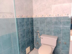 Shower, bidet, towels