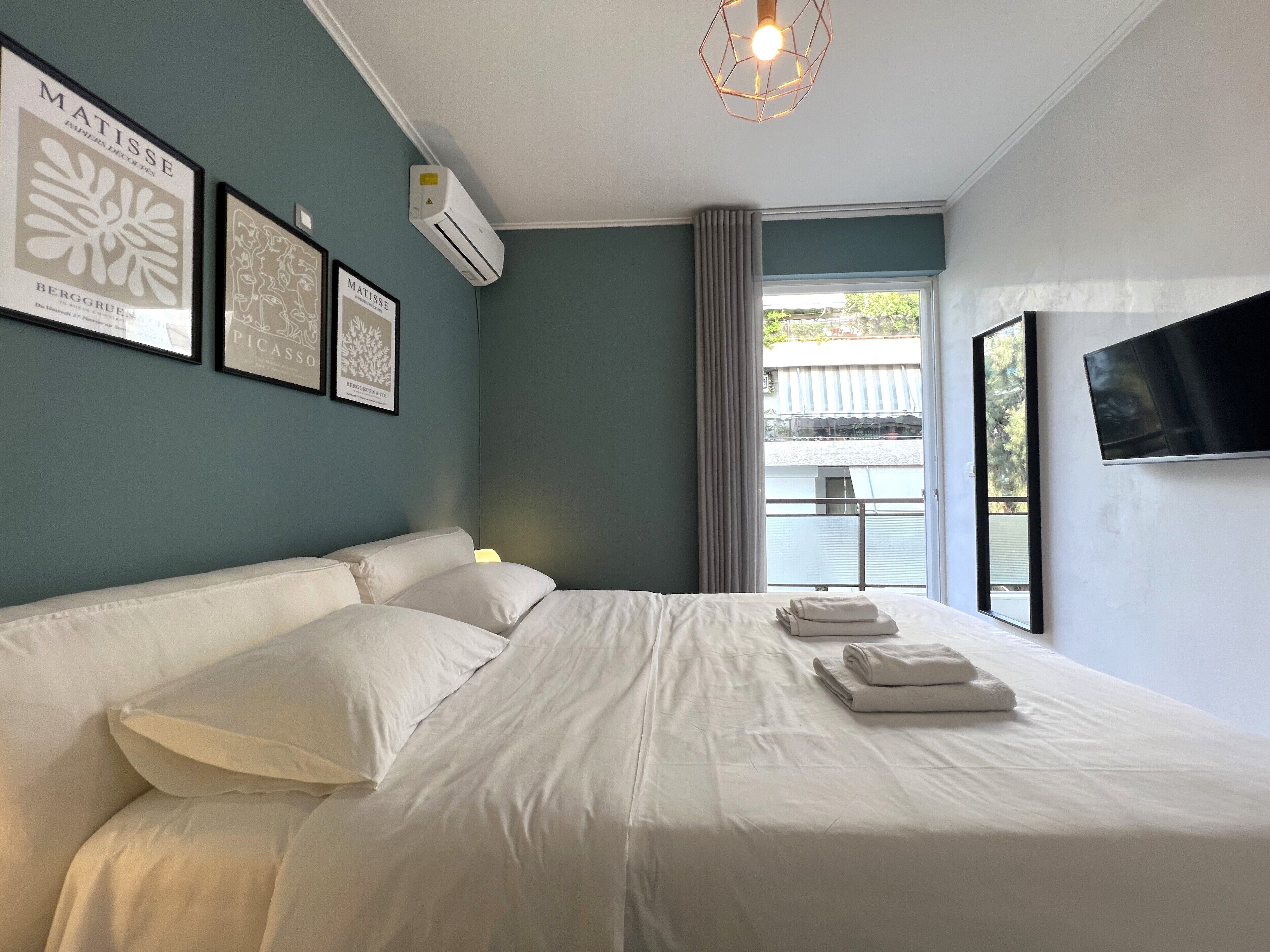 2 habitaciones, tabla de planchar con plancha y wifi gratis 