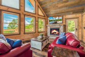 Smart TV, fireplace, video games, foosball