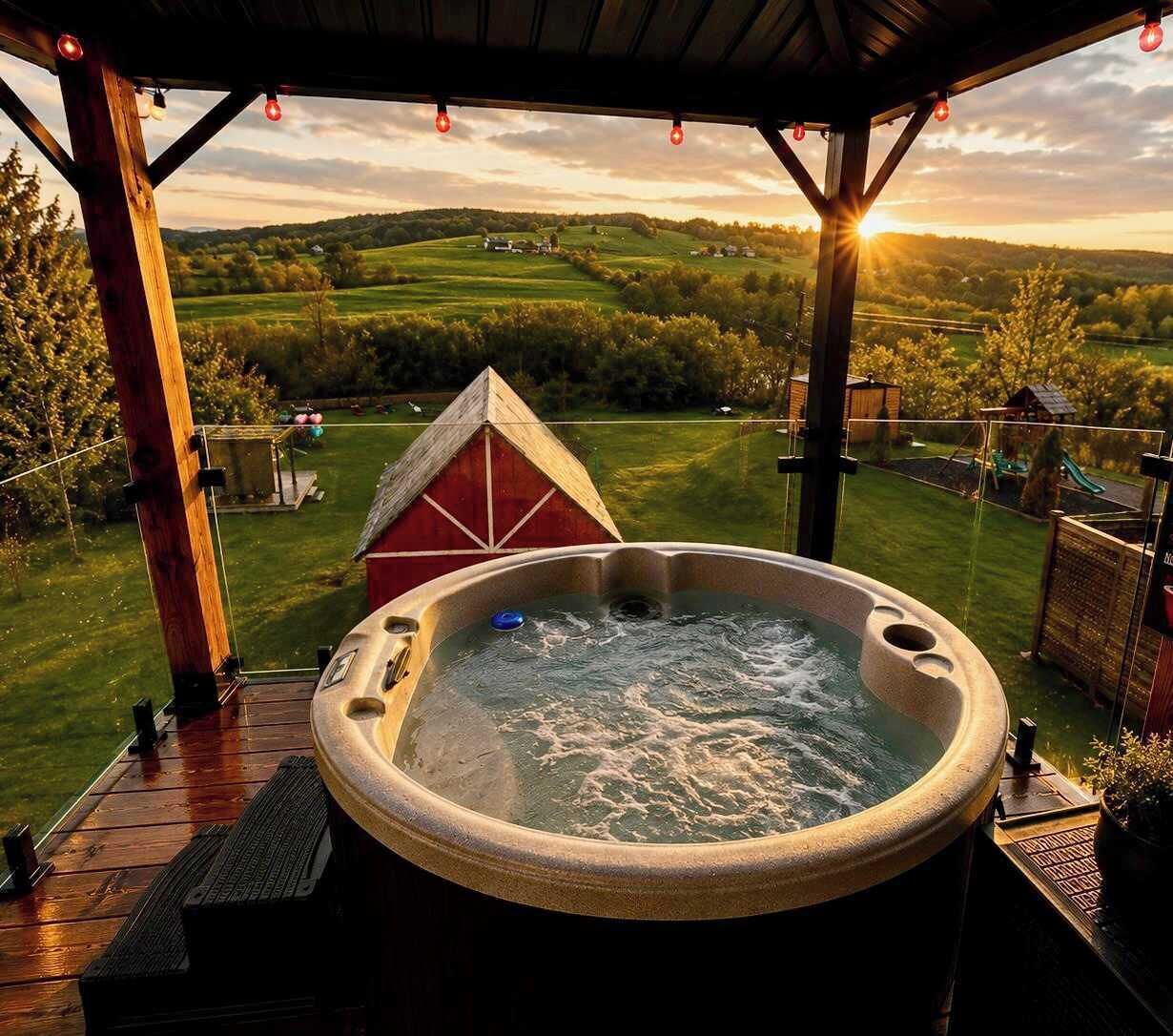 Outdoor spa tub