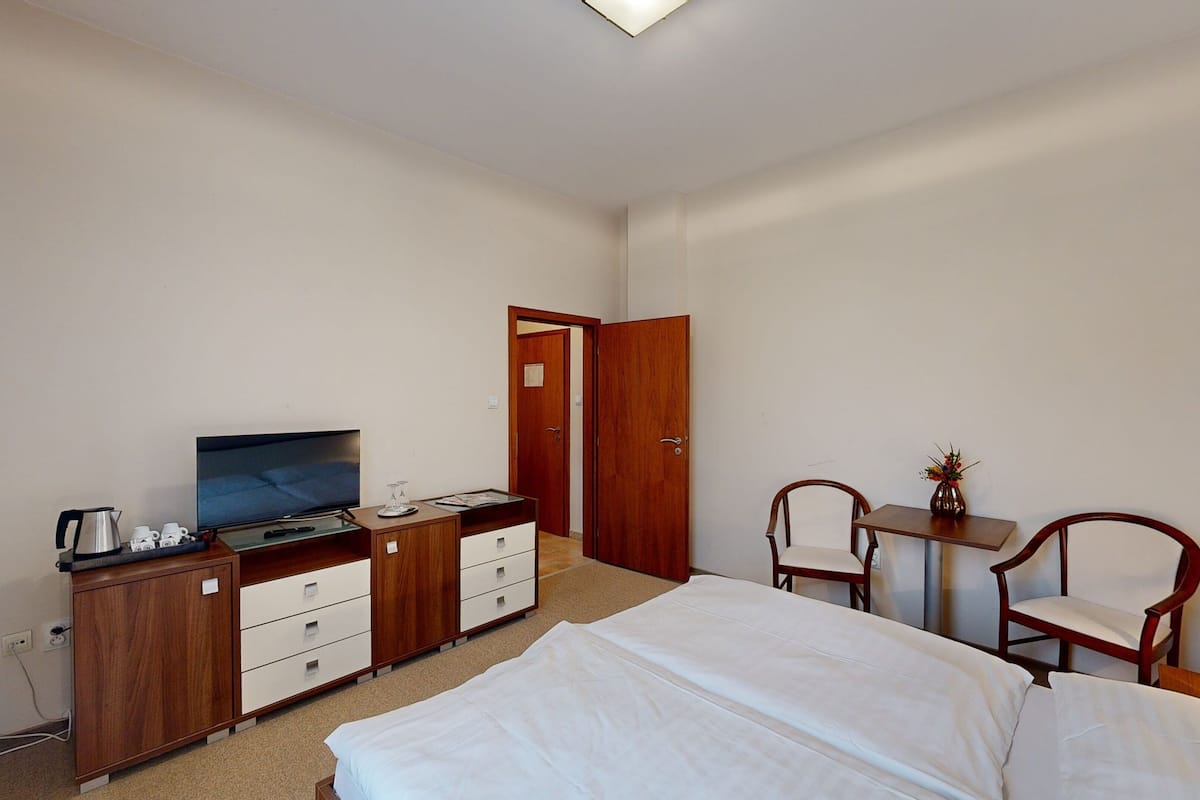 Habitación estándar con 1 cama matrimonial o 2 individuales | 1 habitación y caja de seguridad en la habitación