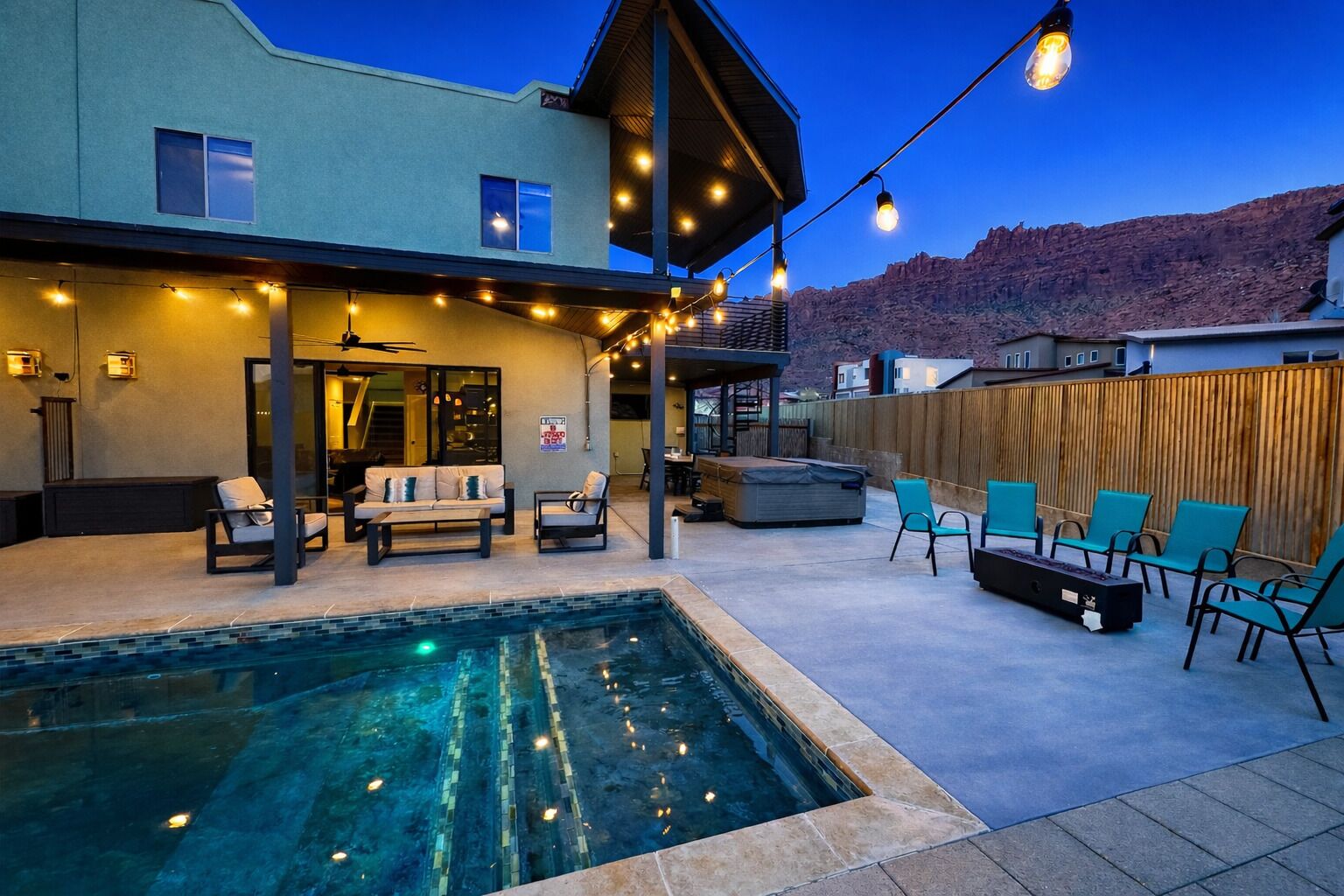 A heated pool