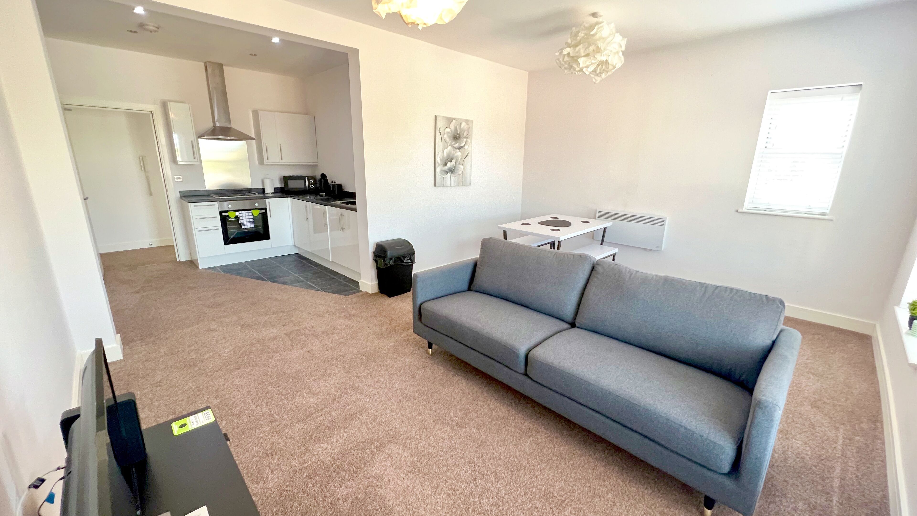 Premium Apartment, Multiple Beds, Kitchen | Living area