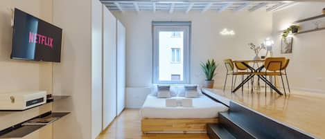 1 sovrum, skrivbord, strykjärn/strykbräda och wi-fi