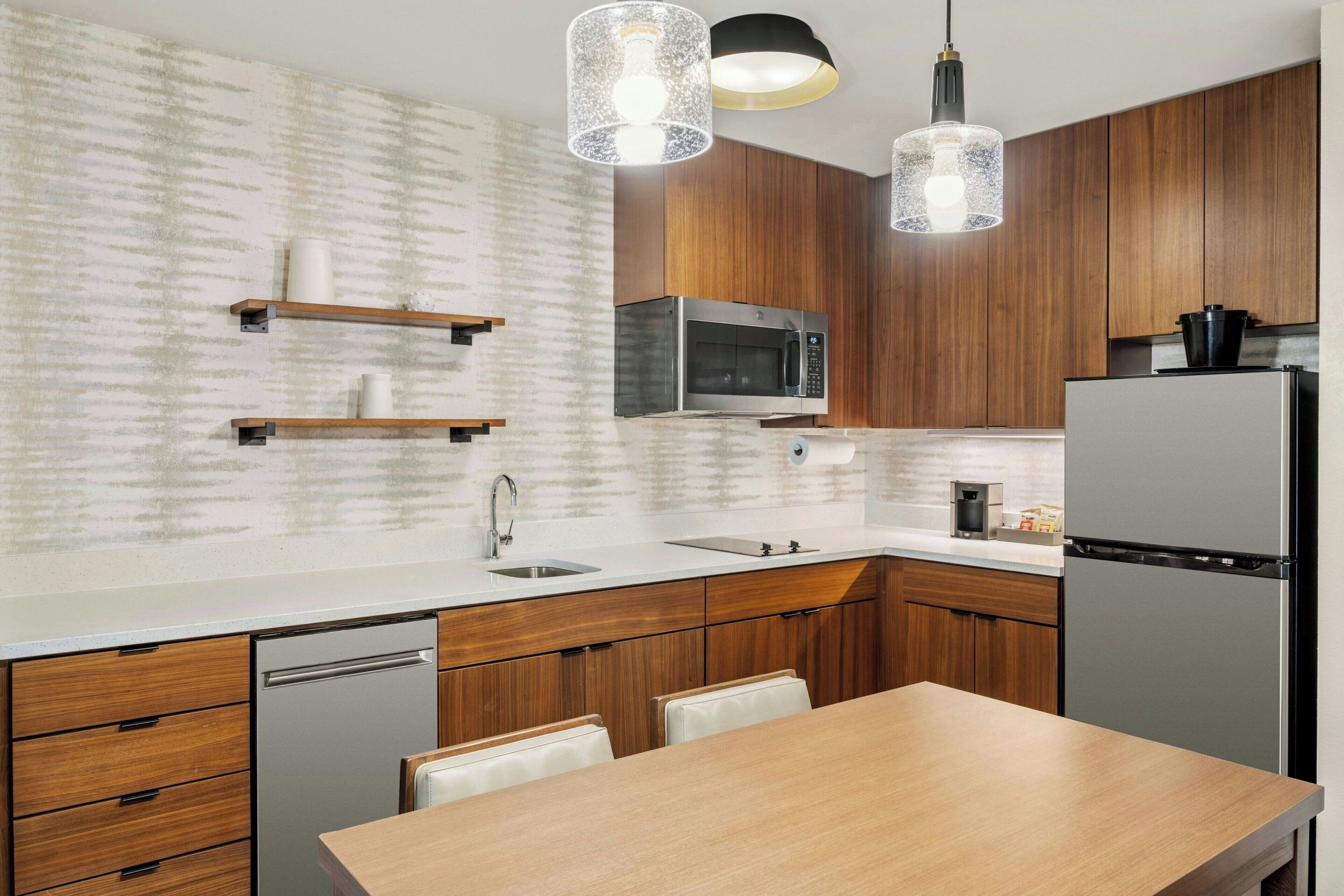 Microwave, highchair, dining tables