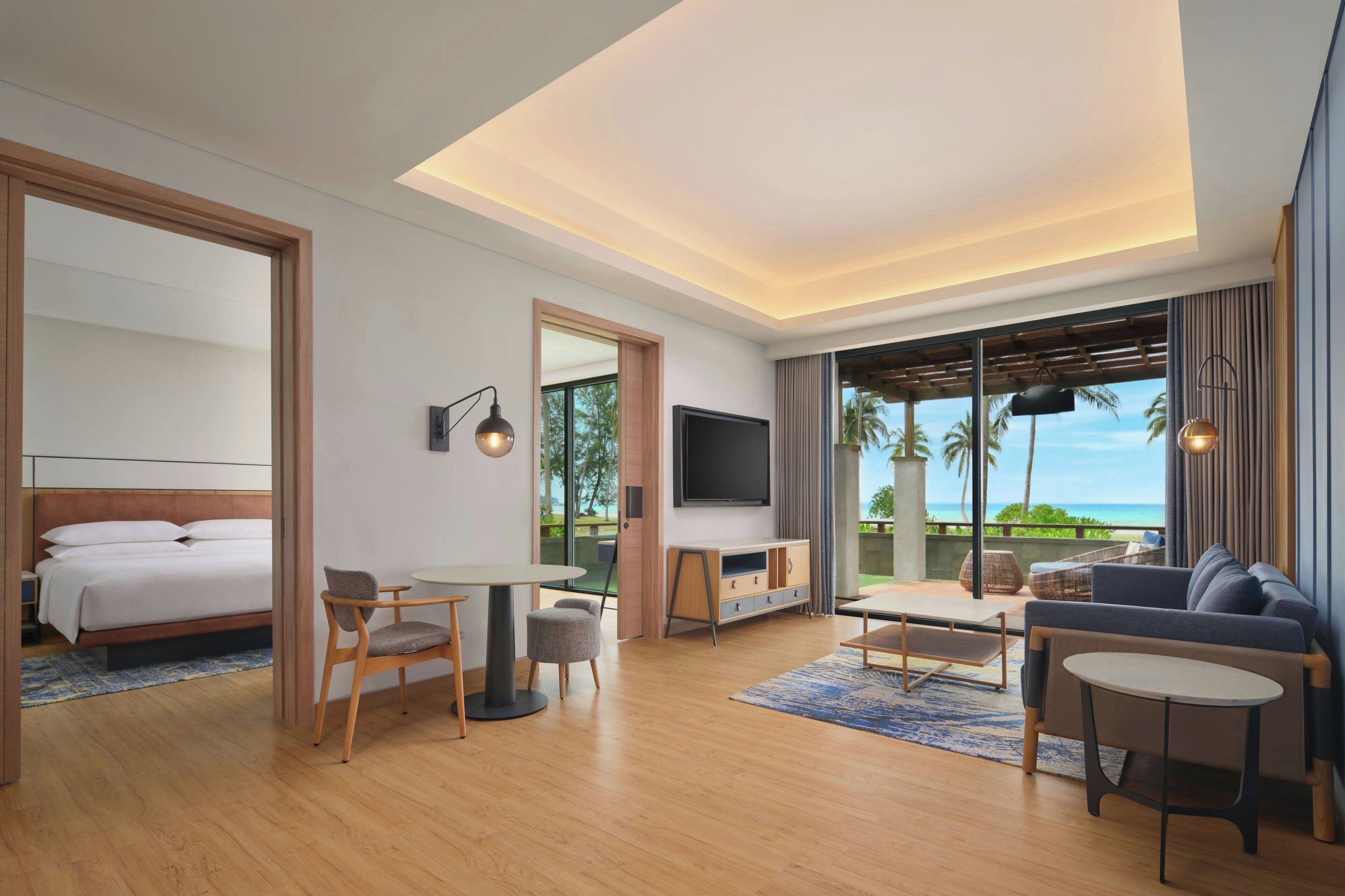 Ropa de cama de alta calidad y minibar 