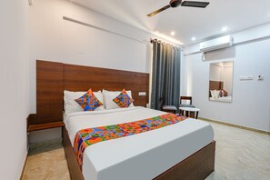 Sengetøy i egyptisk bomull, sengetøy av topp kvalitet og safe på rommet