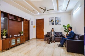 Sitteområde i lobbyen