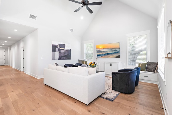 Welcome to your Waco retreat where soaring vaulted ceilings greet you.