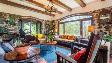 Smart TV, fireplace, video games