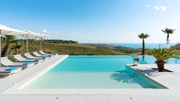 Pool - Stunning private villa for 6 people with A/C, WIFI, private pool, TV, patio and panoramic view (Ribera)