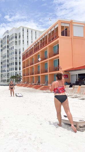 Sun loungers, beach towels