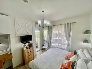1 bedroom, desk, iron/ironing board, bed sheets - Mesavirre Bacolod | Elegantly Furnished 1BDM w/ Balcony @ LOPEZ LUX. (Bacolod)