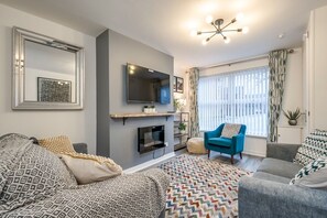 TV connectée, cheminée