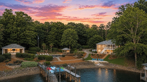 Lakefront Estate Pool + Hot Tub + Dock + Sauna Oasis at Ballycastle