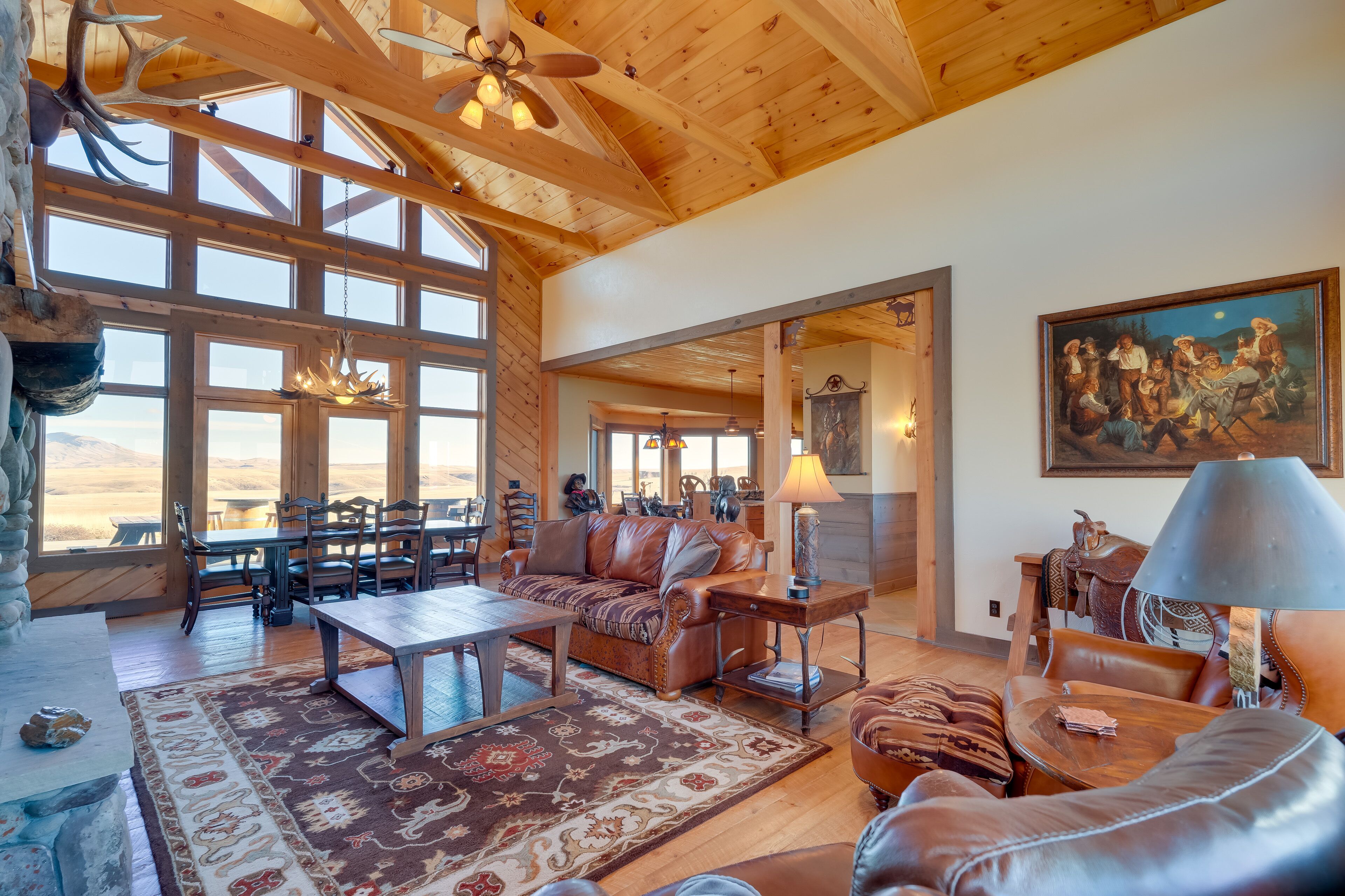 TV, fireplace, video games, DVD player