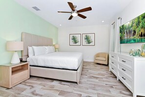 4 bedrooms, in-room safe, iron/ironing board, free WiFi