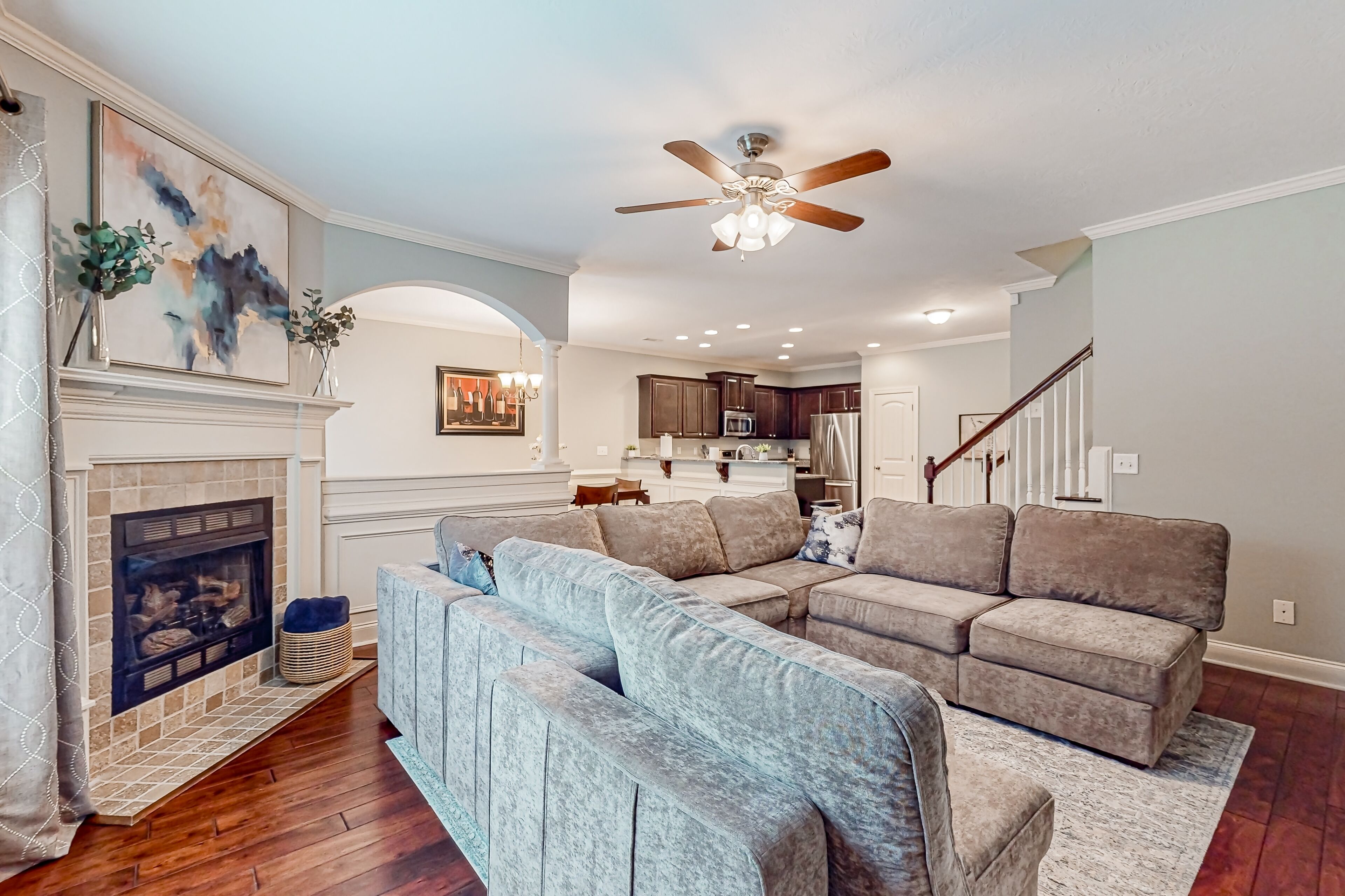 2-story house in great location with enclosed backyard, fireplace, streaming, AC