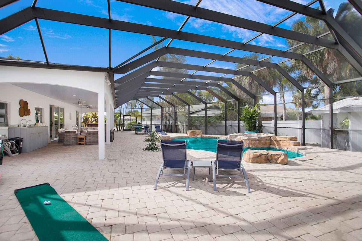 Photo 27 of Top rated home! Backyard oasis: heated pool, hot tub, ping-pong, cornhole & more