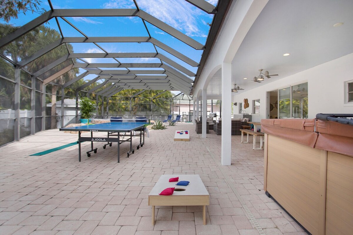 Photo 17 of Top rated home! Backyard oasis: heated pool, hot tub, ping-pong, cornhole & more