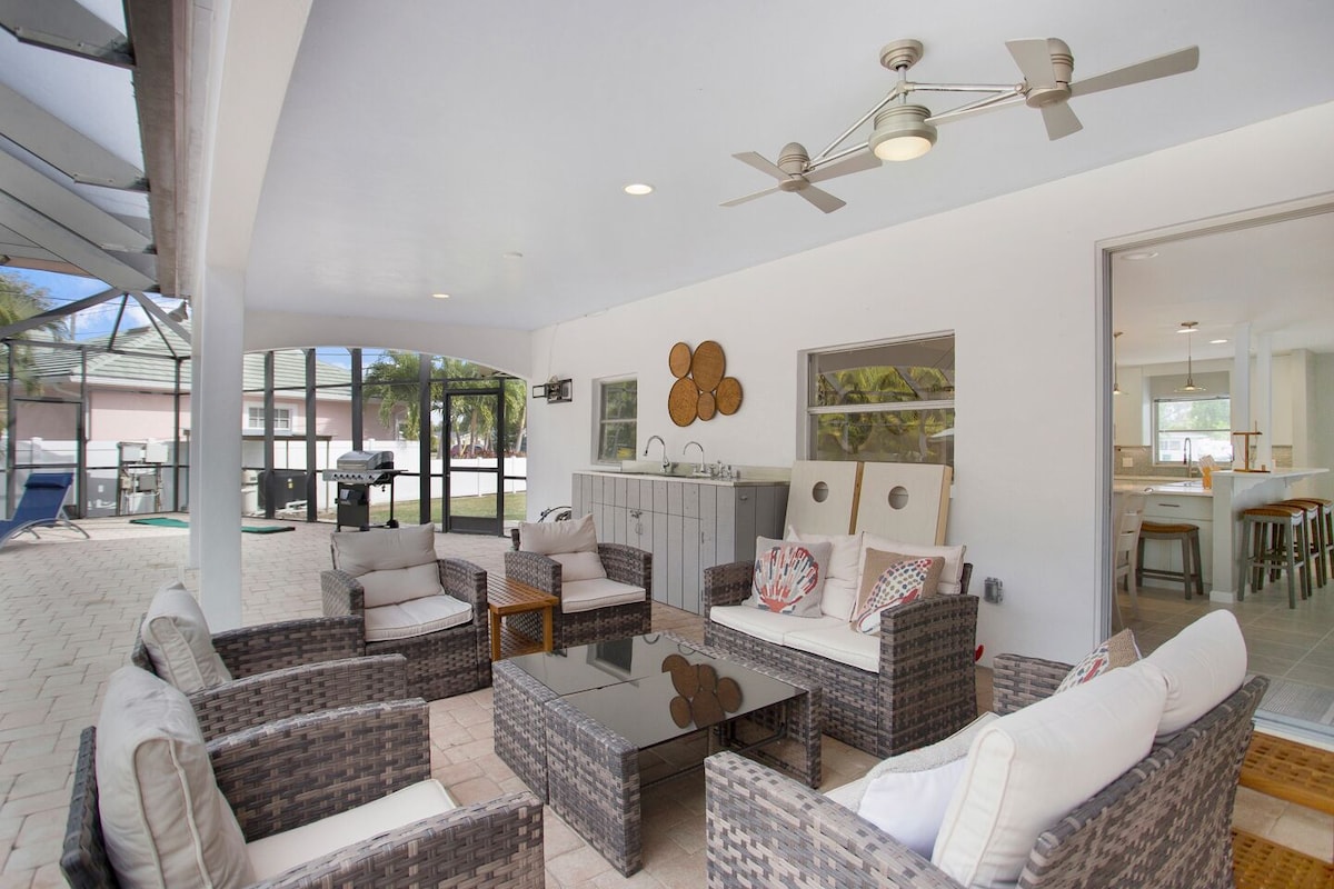 Photo 19 of Top rated home! Backyard oasis: heated pool, hot tub, ping-pong, cornhole & more