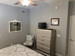 Desk, iron/ironing board, travel cot, free WiFi