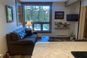 Living area - Creekside Condo in Big Sky's Mountain Village (Big Sky)
