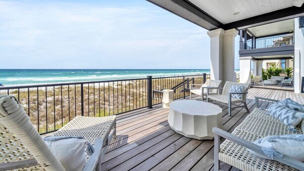 Property grounds - Foresight: Stunning Gulf Front Home, Private Pool w/ Spa, Guest House (Panama City Beach)