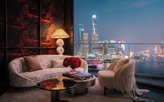 Penthouse On The Bund | Premium bedding, down comforters, memory foam beds, free minibar items