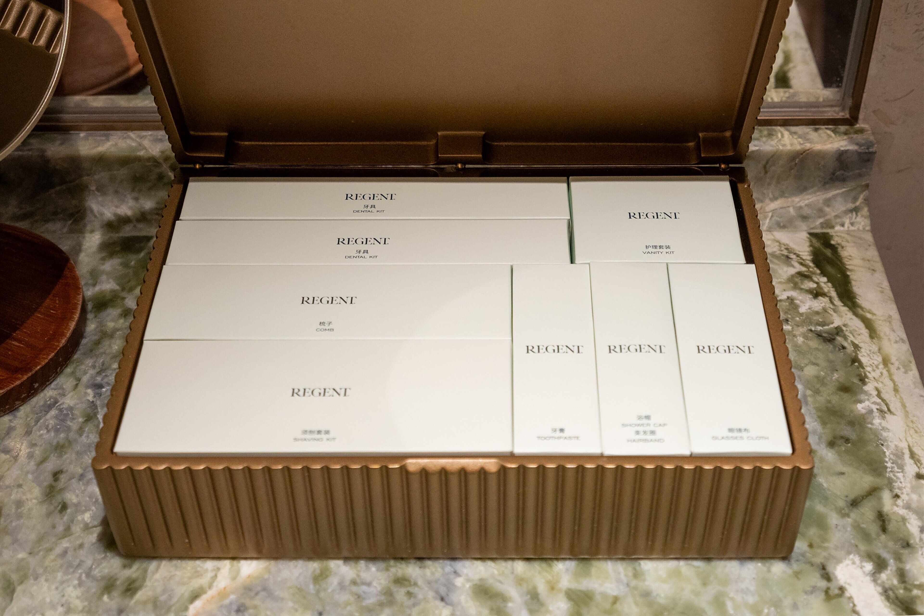 Down comforters, memory foam beds, free minibar items, in-room safe