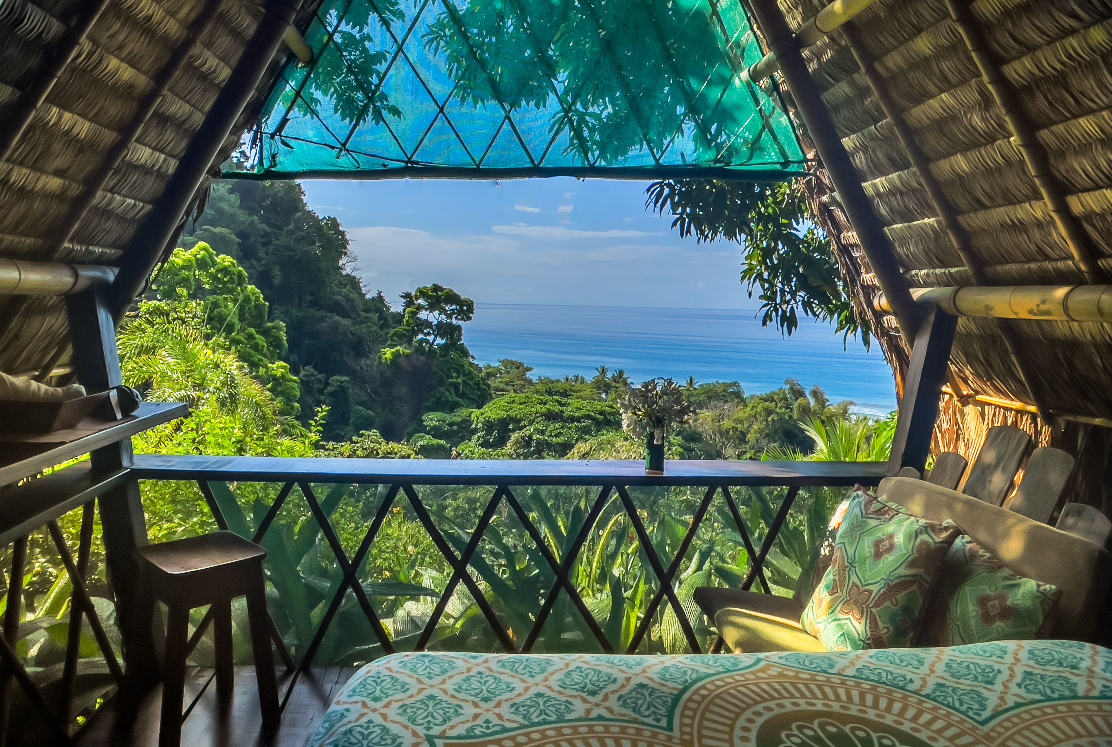 Cabana lua de mel, 1 cama Queen | Vista para praia/oceano