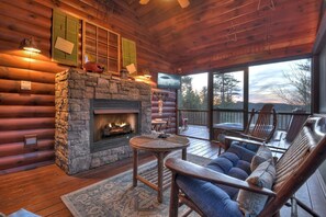 Interior - Hot tub, lush views, and games! - Blue Ridge Bliss (Morganton)