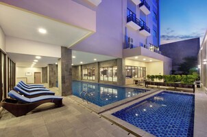 Indoor pool, outdoor pool