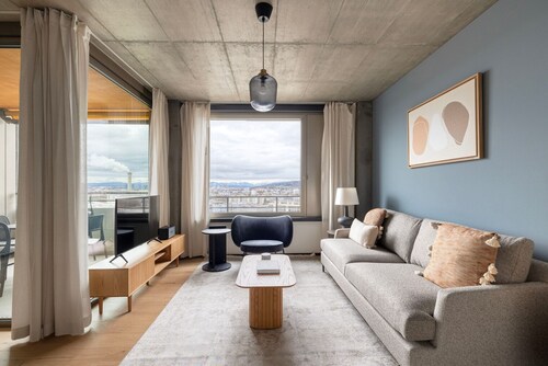 Chic Oerlikon 1BR w/ Storage & W/D, nr Market & Tram, by Blueground