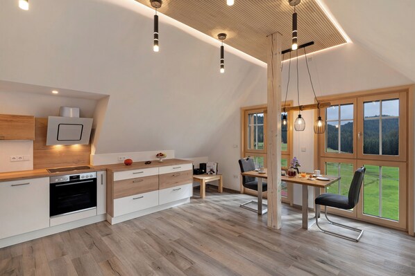 Fridge, oven, stovetop, dishwasher