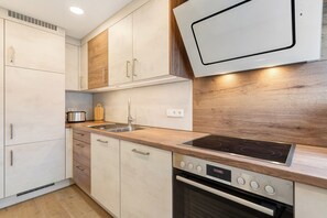 Fridge, oven, stovetop, dishwasher