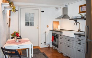 Fridge, microwave, oven, coffee/tea maker