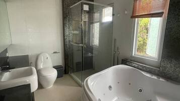 Dusche, Whirlpool, Haartrockner, Bidet