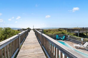 Pool - "The Sea Glass Inn" is an Oceanfront, 4 Bedroom, 4 Bathroom Home with PRIVATE Pool (Holden Beach)