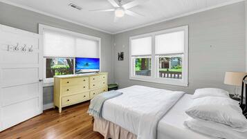 2 bedrooms, iron/ironing board, travel crib, WiFi