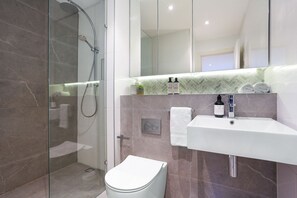 Dusche, Haartrockner, Handtücher